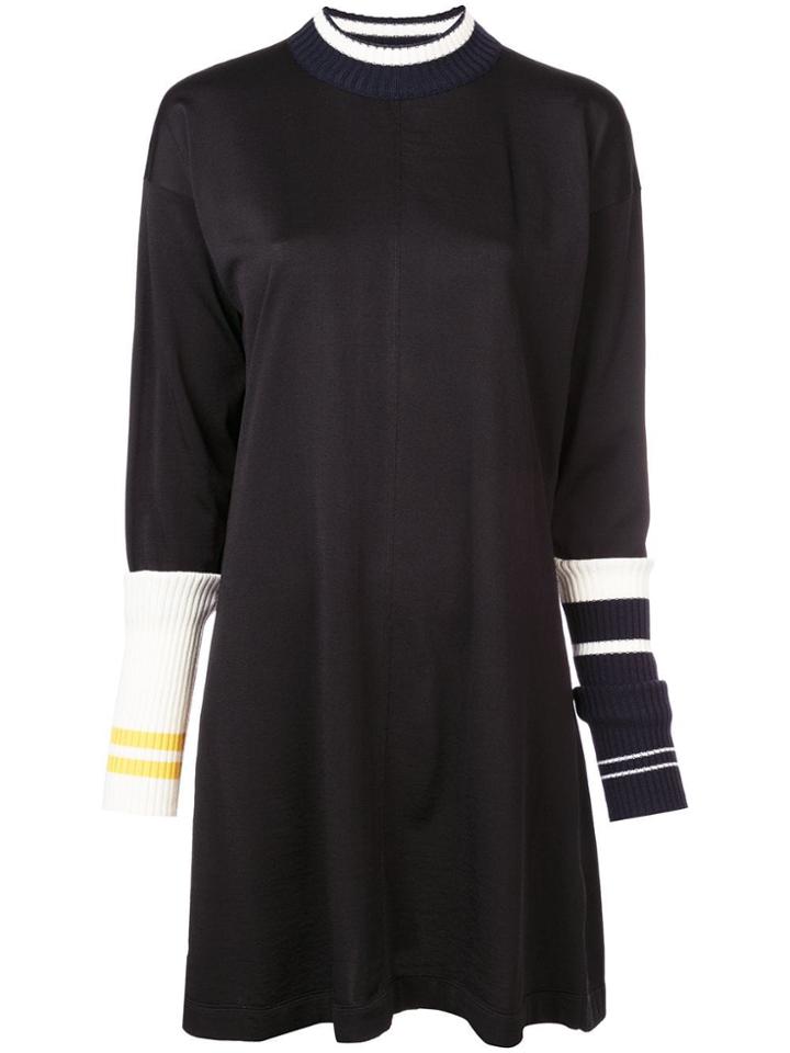 Calvin Klein 205w39nyc Contrast Stripe Day Dress - Black