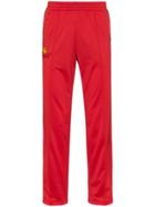 Charm's Flame Logo Stripe Track Pants - Red