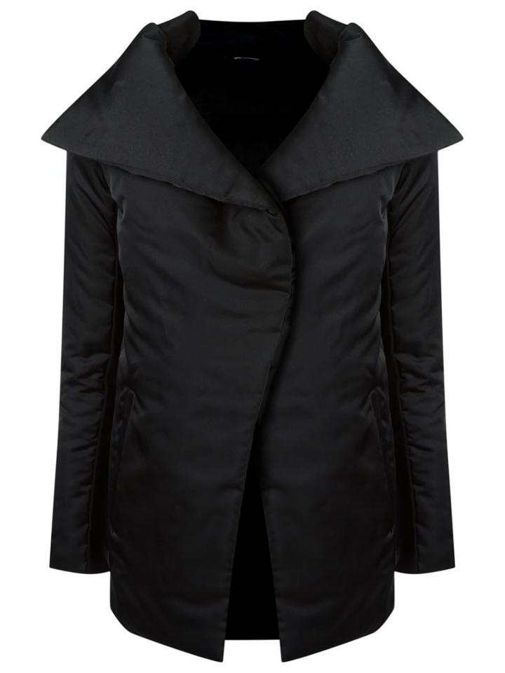 Uma Raquel Davidowicz Wrap Around Puffer Jacket, Women's, Size: 42, Black, Acetate/polyester