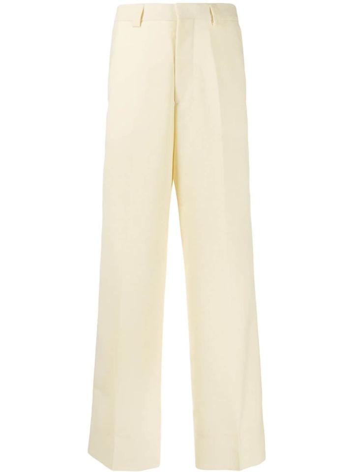 Jacquemus Wide Leg Cropped Trousers - White