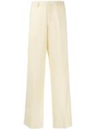 Jacquemus Wide Leg Cropped Trousers - White