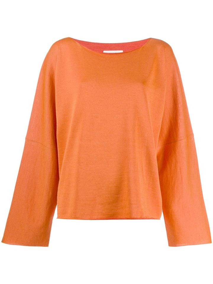 Mm6 Maison Margiela Oversized Knitted Top - Orange