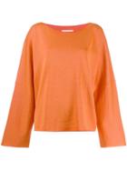 Mm6 Maison Margiela Oversized Knitted Top - Orange