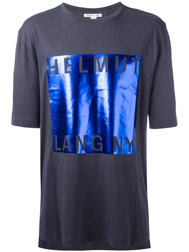 Helmut Lang Metallic Square T-shirt - Blue