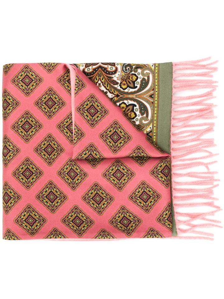 Etro Vintage Inspired Printed Scarf - Pink