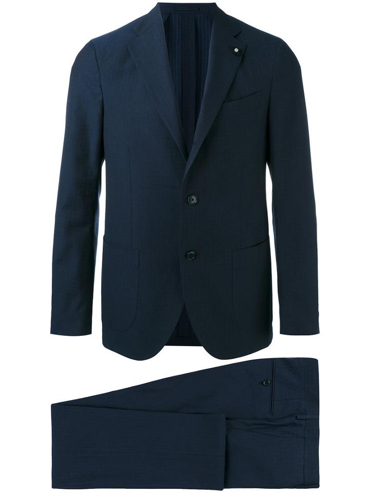 Lardini - Formal Suit - Men - Cotton/cupro/viscose/wool - 54, Blue, Cotton/cupro/viscose/wool