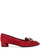 Casadei Chain Link Loafers - Red