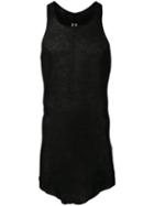 Rick Owens - Curved Hem Tank Top - Men - Cotton - S, Black, Cotton