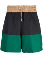 Sacai Colour Block Shorts - Blue