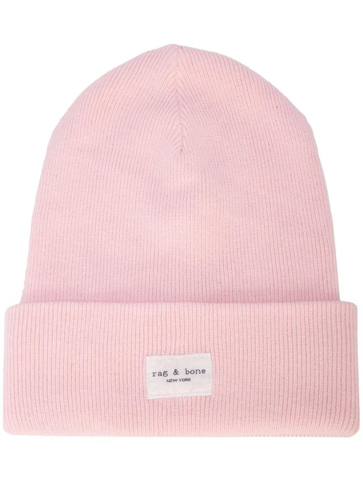 Rag & Bone Ribbed Knit Beanie - Pink
