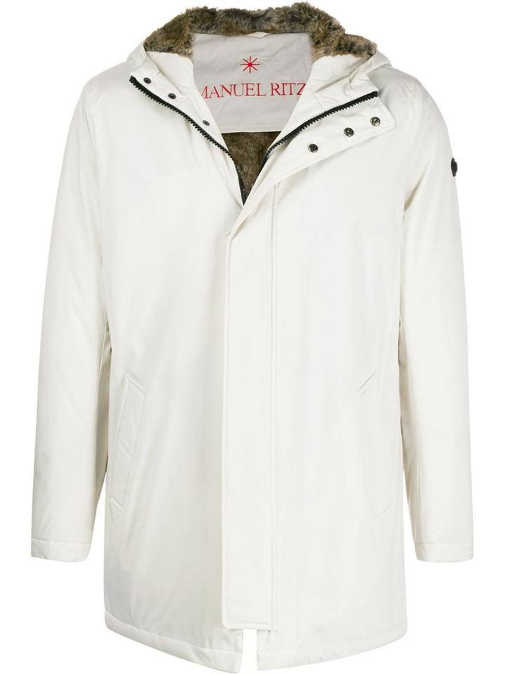 Manuel Ritz Hooded Padded Coat - White