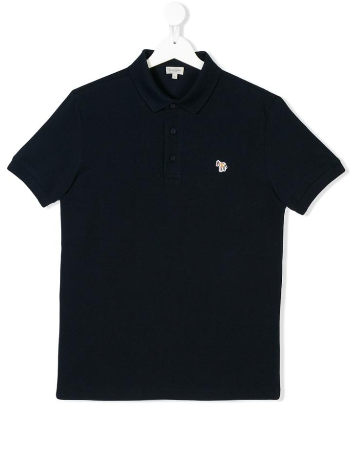 Paul Smith Junior Horse Embroidered Polo Shirt - Blue