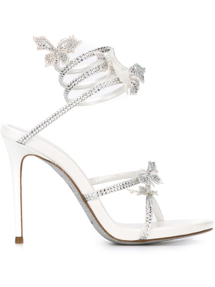 Rene Caovilla Crystal Embellished Stiletto Sandals