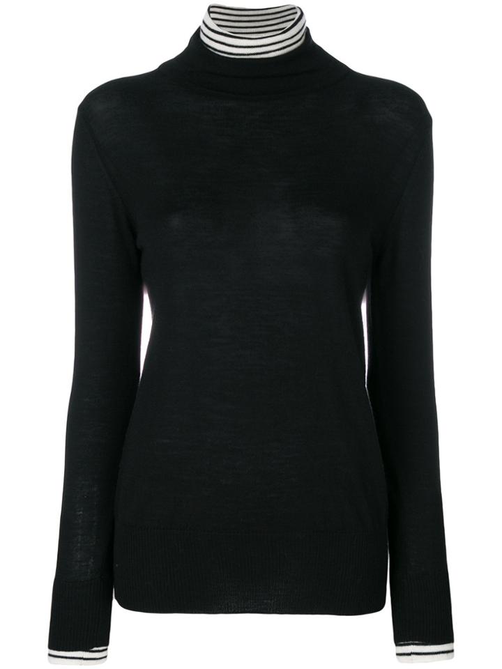 Barena Layered Turtleneck Sweater - Black