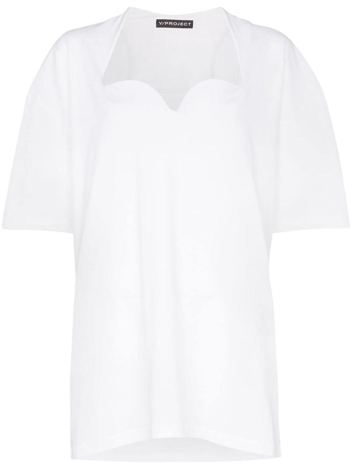 Y/project Sweetheart Neckline T-shirt - White