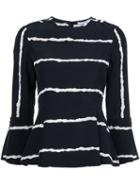 Derek Lam 10 Crosby Striped Bell Sleeve Blouse