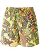 Etro Floral Print Swim Shorts, Men's, Size: Xxl, Brown, Nylon