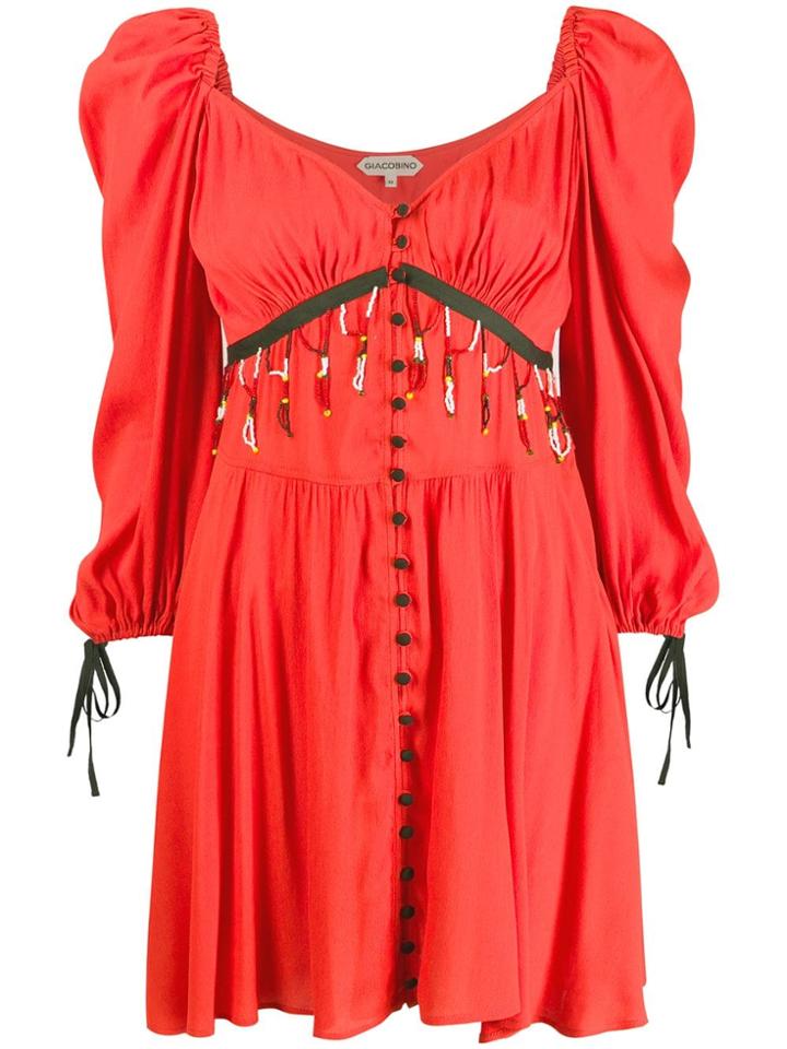 Giacobino Bead Embellished Dress - Pink