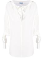 Prada Bow-tied Fitted Blouse - White