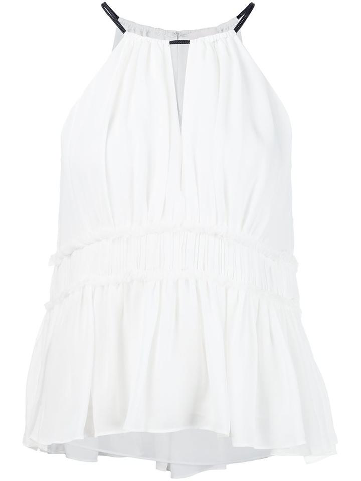 Cinq A Sept Halterneck Top, Women's, Size: Xs, White, Silk