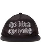 Black Eye Patch Logo Satin Cap, Men's, Cotton/rayon