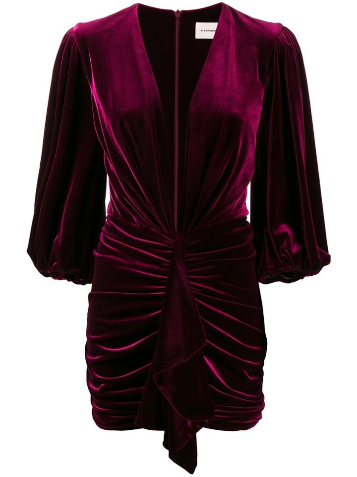 Alexandre Vauthier Draped Detail Cocktail Dress - Red