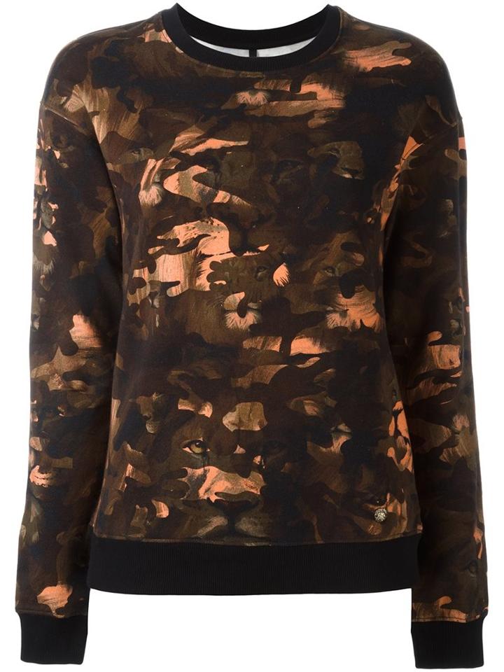 Versus Lion Print Sweatshirt, Women's, Size: Xs, Cotton/spandex/elastane