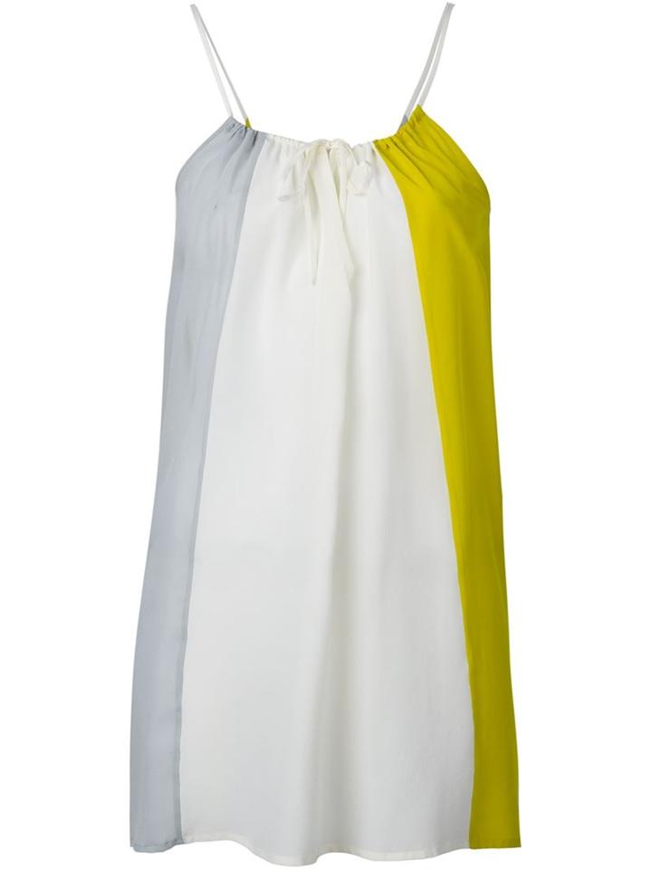 Christian Wijnants Colour Block 'tisma' Draped Drawstring Tank Top