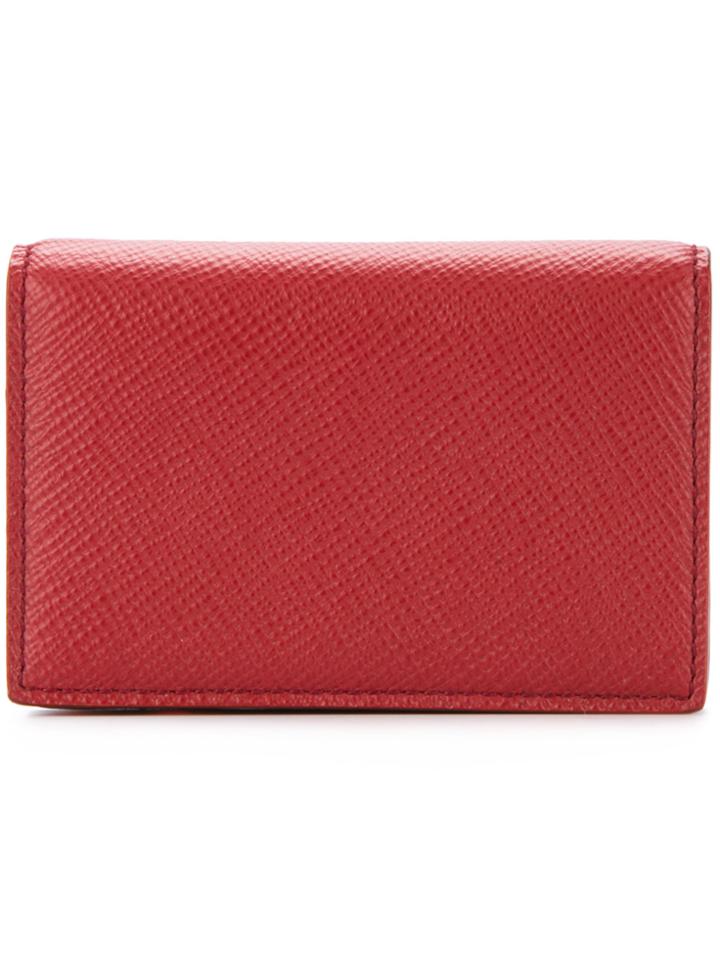 Smythson Snap Button Wallet - Red