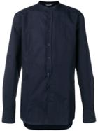 Neil Barrett Mandarin Collar Shirt - Blue