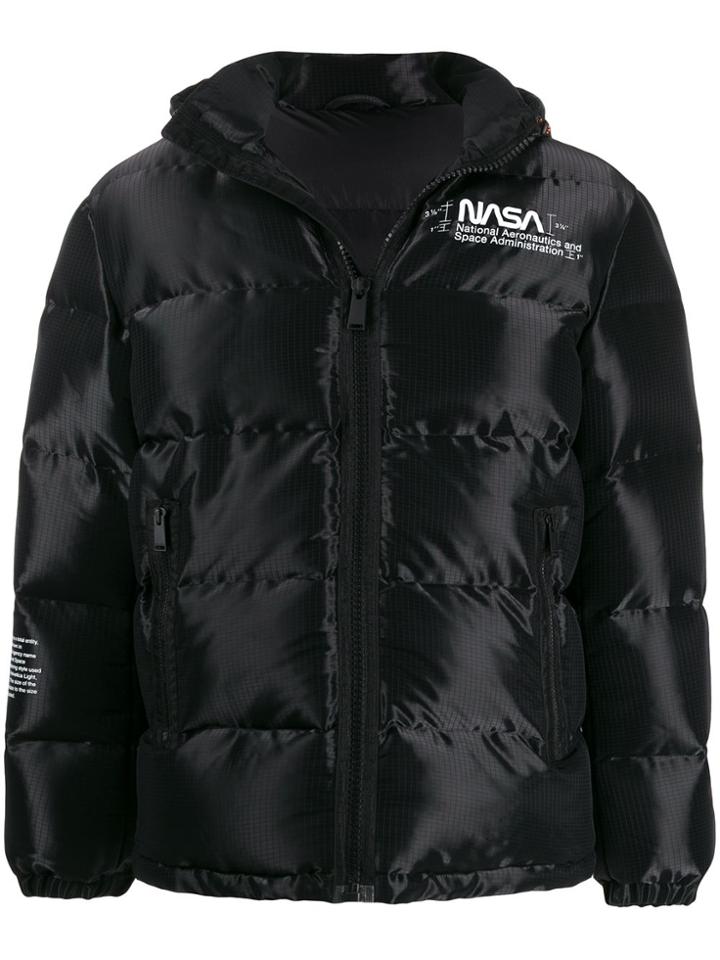 Heron Preston Hooded Down Jacket - Black