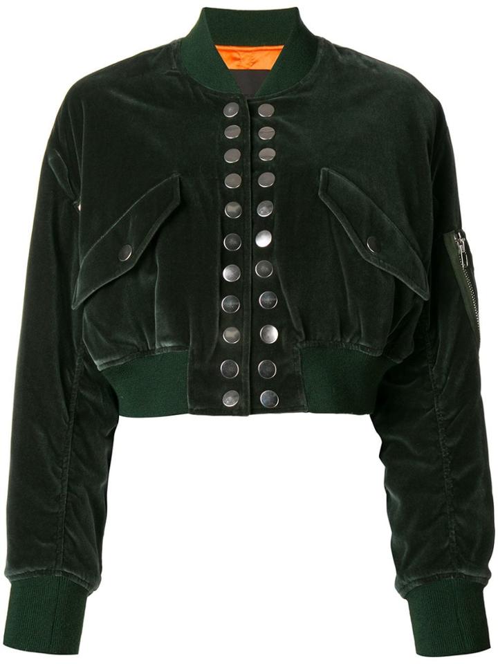 Alexander Wang Alexander Wang - Woman - Cropped Bomber Jacket With