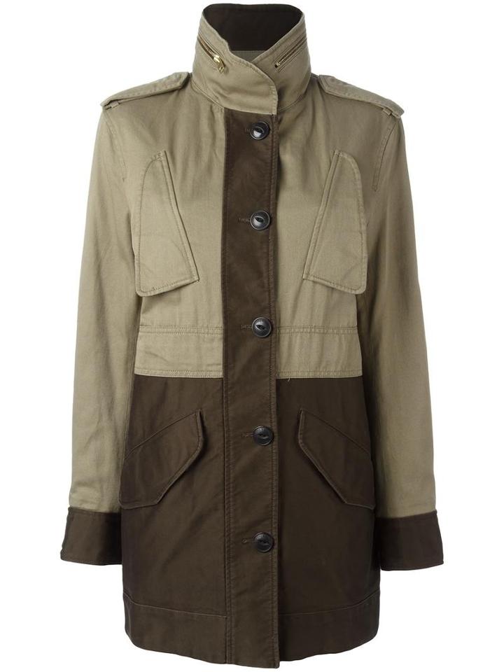 Rag & Bone 'kinsley' Coat, Women's, Size: 4, Green, Cotton/polyester/cupro