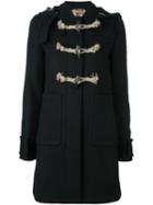 No21 Hooded Duffle Coat, Women's, Size: 38, Black, Polyamide/acetate/viscose/wool