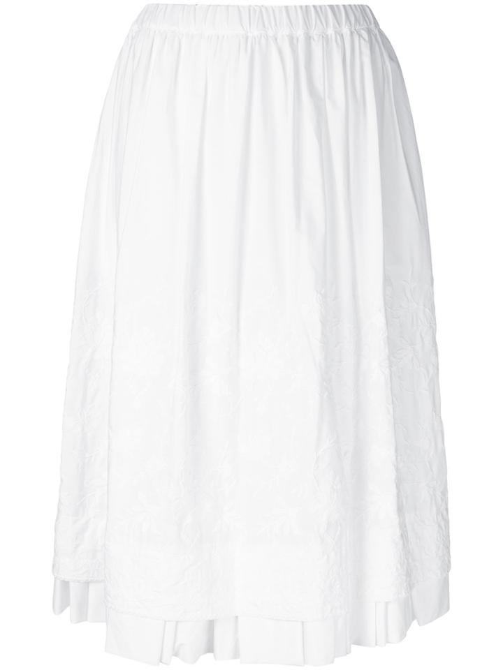 Comme Des Garçons Comme Des Garçons Midi Full Skirt - White