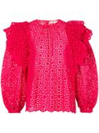 Ulla Johnson Caasi Broderie Anglaise Blouse - Pink