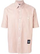 Raf Simons X Fred Perry Striped Boxy Shirt - Yellow & Orange