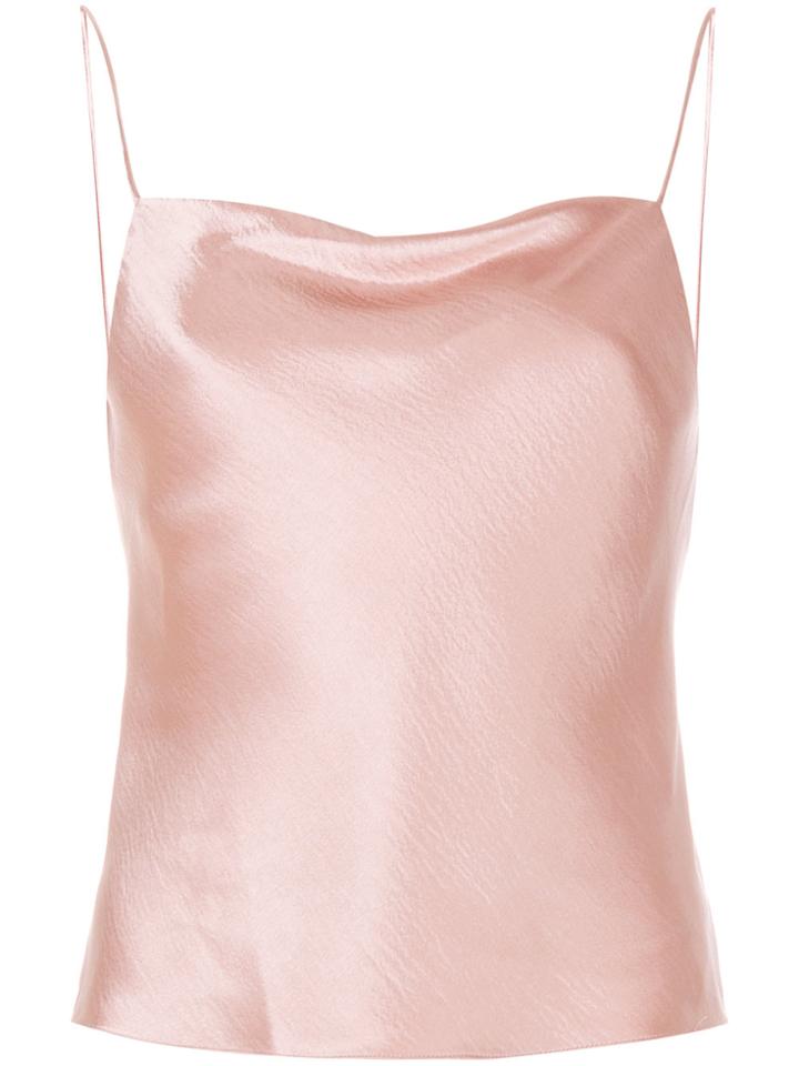 Alice+olivia Satin Cowl Neck Cami Top - Nude & Neutrals