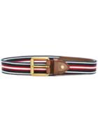 Polo Ralph Lauren Striped Belt, Men's, Size: 90, Blue, Acrylic/calf Leather