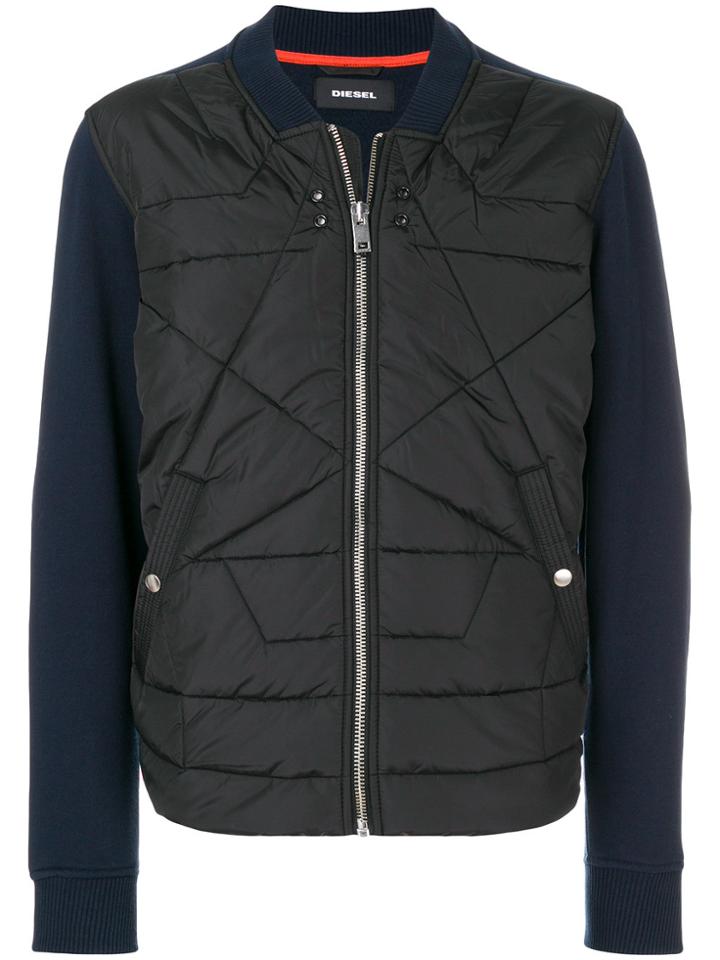 Diesel Quilted Panel Jacket - Black