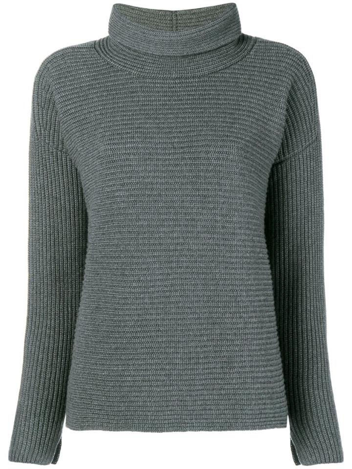 Fabiana Filippi Ribbed Turtleneck Sweater - Grey