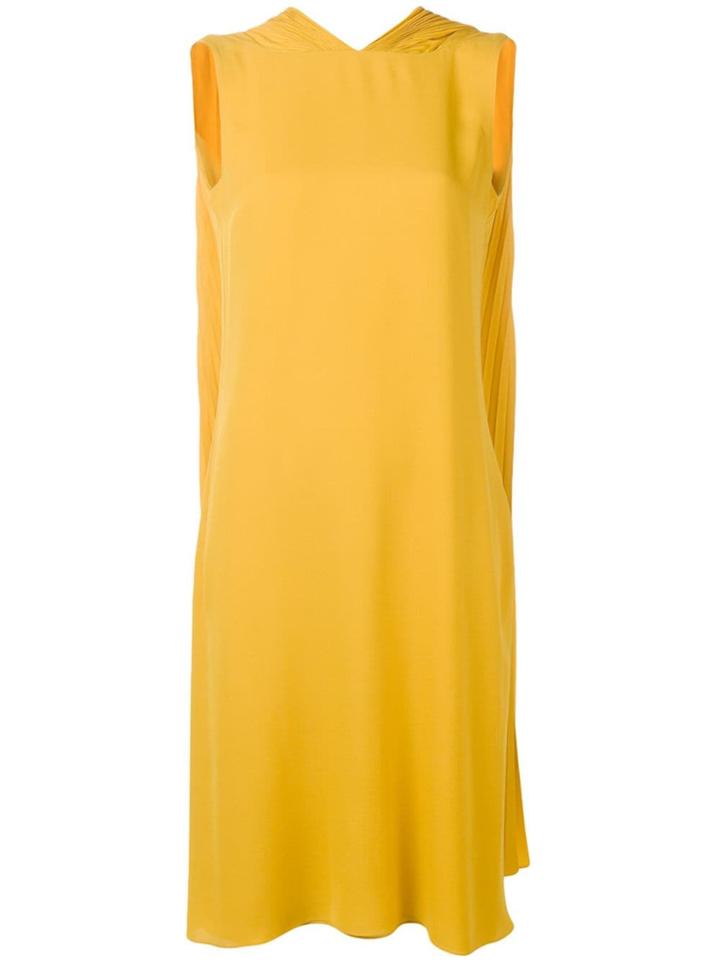 Salvatore Ferragamo Pleated Back Dress - Yellow