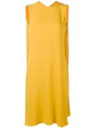 Salvatore Ferragamo Pleated Back Dress - Yellow