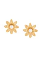 Aurelie Bidermann Primavera Daisy Pearl Earrings - Gold