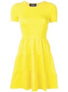 Dsquared2 Shortsleeved Flared Dress - Yellow