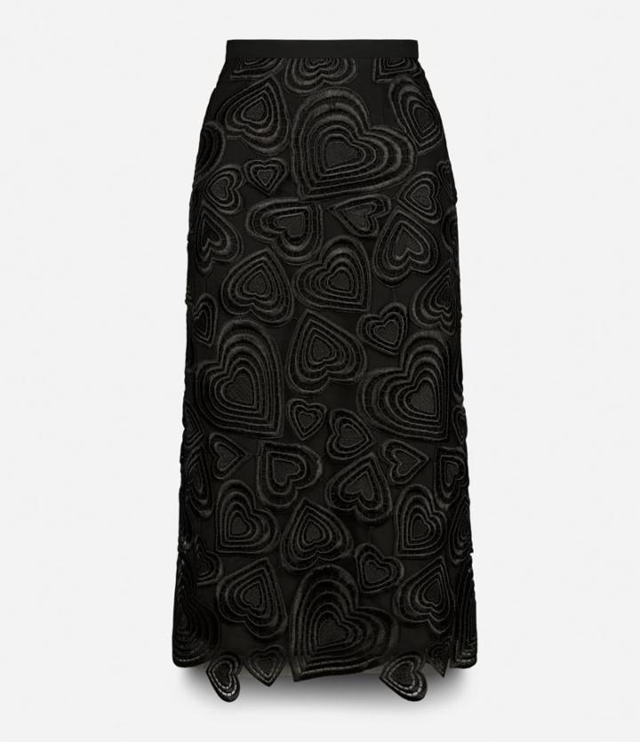 Christopher Kane All Over Love Heart Lace Pencil Skirt