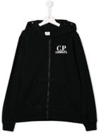 Cp Company Kids Kangaroo Pocket Printed Hoodie - Blue