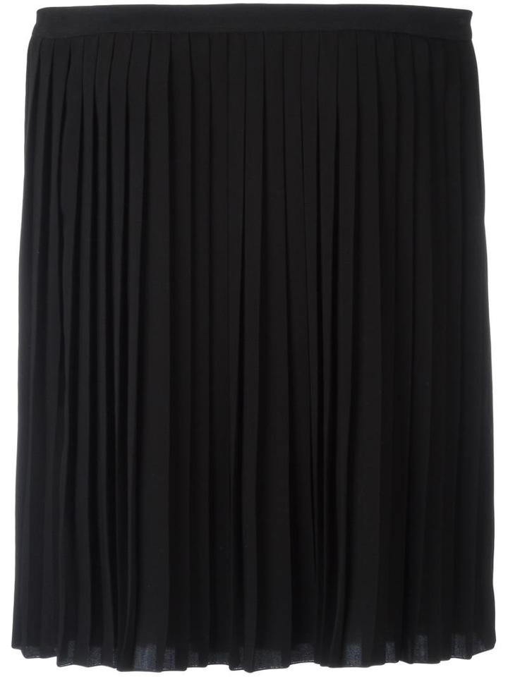 Mm6 Maison Margiela Pleated Skirt & Top, Women's, Size: 42, Black, Polyester/spandex/elastane/cotton