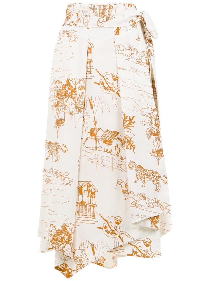 Alcaçuz Fiesta Printed Trousers - White