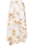 Alcaçuz Fiesta Printed Trousers - White